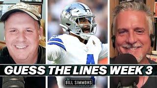 NFL Guess the Lines Week 3 with Cousin Sal | The Bill Simmons Podcast