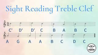 Sight reading treble exercise GABC'D'