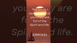The Spirit gives life; the flesh counts for nothing #blessed #holyspirit #love