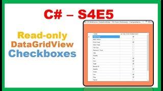C# S4E5 :  Readonly DataGridViewcheckBox and CellClicks