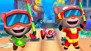 Talking Tom Gold Run SPLASHY TOM VS Talking Tom Hero Dash SUPER TOM