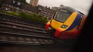 Rush hour train race from Vauxhall to Clapham Jn