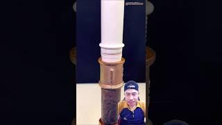 Plastic to Metal Pipe Hack  #shorts #diy #plumbing