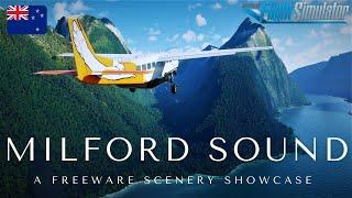 Microsoft Flight Simulator 2020 | Milford Sound New Zealand Cinematic Scenery Showcase Ultra Graphic