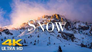 SNOW 4K ULTRA HD -  Scenic Relaxation Film with Peaceful Calming Music || Scenic Film