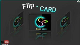 Flip Card For website | Html5 & Css3 | Sab's Code