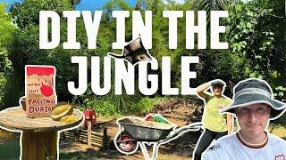 Turning Malaysian Jungle into Campsite Using Bamboo + River Sand!