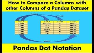 How to compare columns in pandas | Compare Columns using Dot Notation