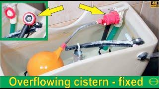 Toilet cistern overfilling & overflowing - how to fix a toilet that is not shutting off - float fix