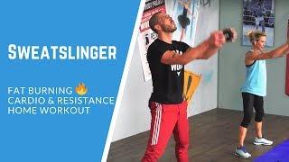 FAT burning 30 minute cardio and resistance home workout