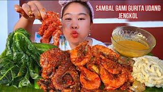 SAMPE TERGIGIT LIDAH SANGKING ENAKNYA‼️ SAMBAL GAMI GURITA UDANG JENGKOL.. DAUN PEPAYA REBUS..