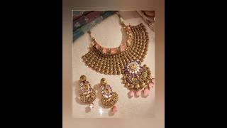 latest bridal Kundan choker set#trending #new #viral video #shortsvideo 