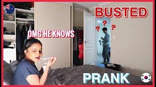 [국제커플] THE FIRST PRANK 첫번째 몰래 카메라 [AMBF] | INTERNATIONAL COUPLE