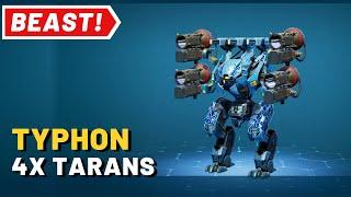 Typhon with 4 Tarans versus everyone... War Robots Gameplay