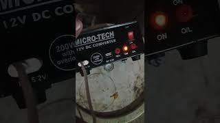 micro tech. converter 12 volt dc  to 220 volt dc  usefull #minitube