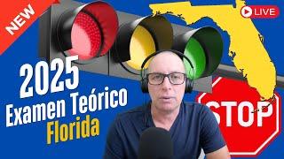 Examen Teorico de conducir 2025 FLORIDA.Preguntas.Licencia de Manejo