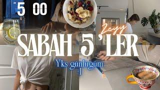 SABAH 5 TE KALKIP DERS ÇALIŞTIĞIM BİR GÜNÜM️ | YKS 25 GÜNLÜĞÜM-1  #yks