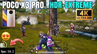 POCO X3 PRO HDR + EXTREME (4K) 60 FPS PUBG TEST | POCO X3 PRO PUBG TEST WITH FPS METER | PUBG Mobile