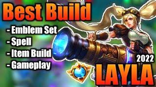 LAYLA BEST BUILD 2022 | TOP 1 GLOBAL LAYLA BUILD | LAYLA - MOBILE LEGENDS | MLBB