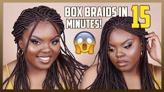 BOX BRAIDS IN 15 MINUTES! Most Realistic Glueless Install | Neat & Sleek | JOYNAVON