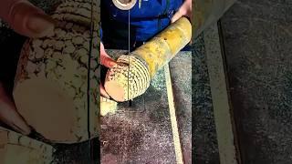 Bamboo Spoon Mastery: Watch a Craftsman Transform Bamboo Roots into Exquisite Spoons! #Shorts
