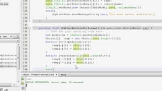 Java Tutorial - Removing rows from JTable - Session 21