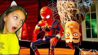 ПРИВЕТ СОСЕД - ЧЕЛОВЕК ПАУК СПАЙДЕРМЕН! Doctor Hello Neighbor Spiderman Валеришка Для детей children