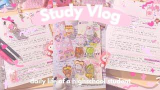 study vlog ⋆｡‧˚ʚɞ˚‧｡⋆ daily life of a highschool student