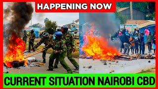 Haki Yetu! Police Chased in Nairobi CBD today by Angry Mama Mboga over Ruto's Land Grabbing and Lies