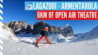 Lagazuoi - Armentarola ski slope || 6 km of pure beauty in the Dolomites