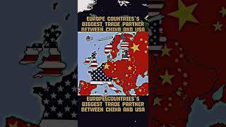 Europe countries's biggest trade partners between China and USA #countries #trending #mapping #fypシ