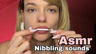 ASMR - nibbling | lipping | biting | kissing sounds 