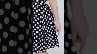 Ro Rox Meredith Vintage 1950s Black Polka Dot Swing Skirt