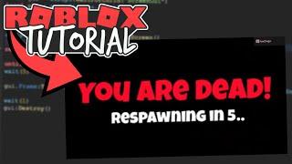 How to Make a Death Screen in Roblox Studio | Tutorial