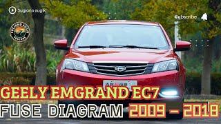 GEELY EMGRAND EC7 FUSE DIAGRAM || 2009 - 2018