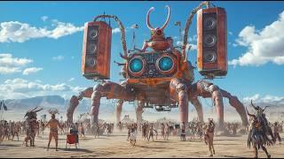 DESERT SUN FESTIVAL 3026 – Future of Burning Man? | #hailuo #kling