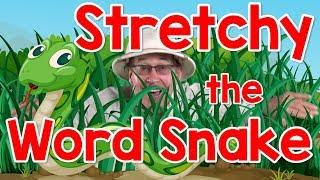 Stretchy the Word Snake | Phonics Song for Kids | Segmenting and Blending Words | Jack Hartmann