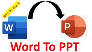 How to Convert Word doc into PowerPoint | MS Office | Convert PPT | Office 365