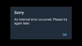 Telegram - An Internal Error Occurred - Please Try Again Later - 2025