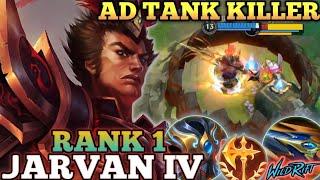 JARVAN IV DEADLY AD TANK DMG! 1 VS 9 MVP PLAY - TOP 1 GLOBAL JARVAN IV BY MLuV Hoàng Huy - WILD RIFT