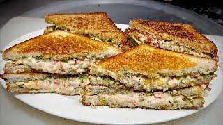 Instant Cheese Corn Grilled Sandwich | चीज कॉर्न सेंडविच रेसिपी | Veg Sandwich |Sandwich |Chef Ashok