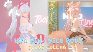 【MMDxBlender Cloth simulation】HYO MIN - NICE BODY【TDA Cat Haku & Fox Luka】4kHD