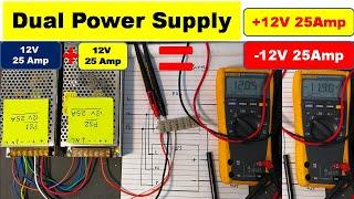 {599} Dual Power Supply Connection By Connecting Two Power Supplies / Take +ve  & -Ve Output