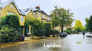 Beautiful Rainy London Day  | Chiswick Walking Tour 4K