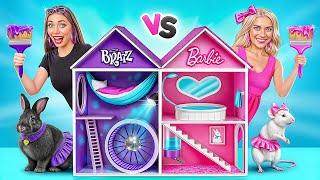 One Colored House Challenge for Pets | Barbie vs Bratz by Multi DO Smile