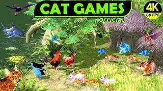 CAT GAMES - CAT ENTERTAINMENT VIDEO FOR CATS TO WATCH - CAT TV FOR CATS (4K 60 FPS)