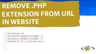 How to Remove .PHP Extension using .Htaccess from URL in Website