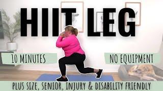 Plus Size HIIT LEG Workout / 10 Minutes / All Standing / Senior, Disability & Injury Friendly