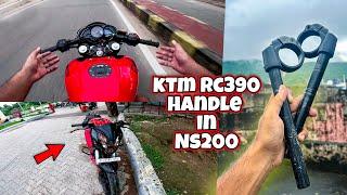 Clip-On Handlebars Mod in Ns200 | From New-Gen Rc390 | 1st in India