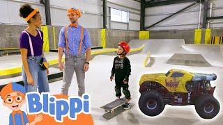 Skate Park | Blippi Vehicles | Learning Videos for Kids